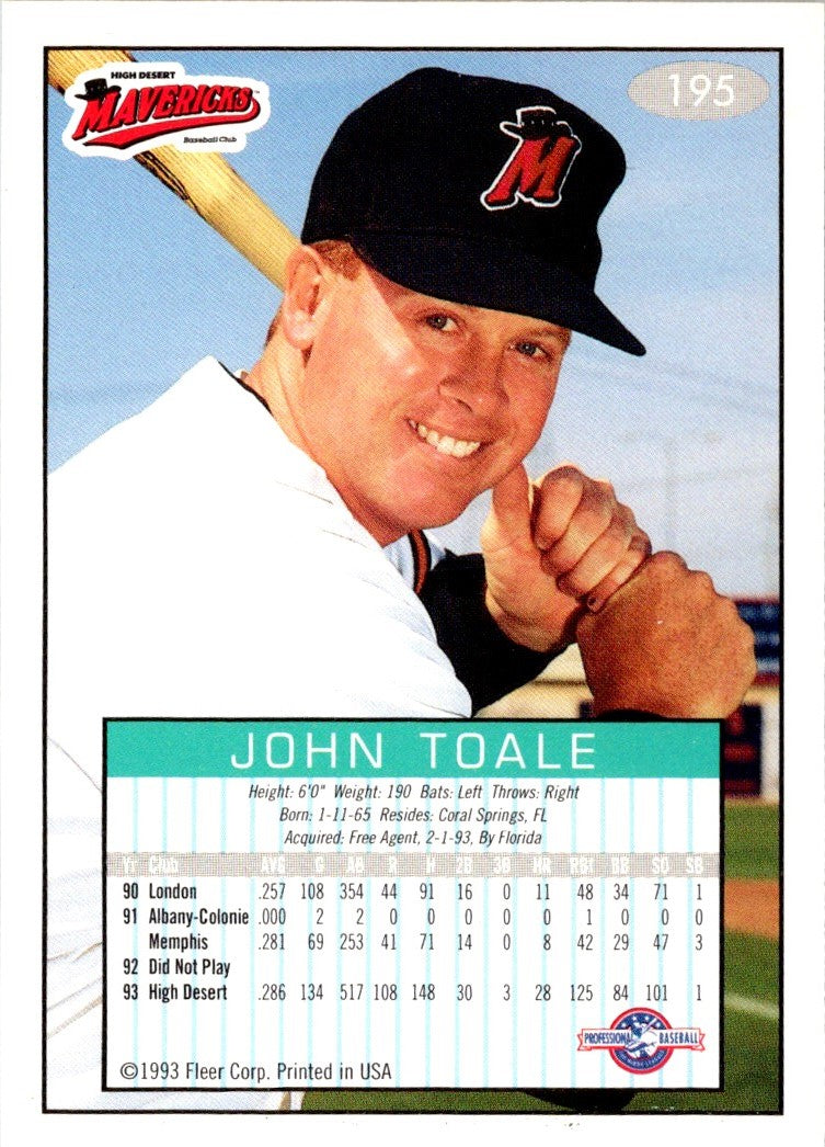 1993 Fleer Excel John Toale