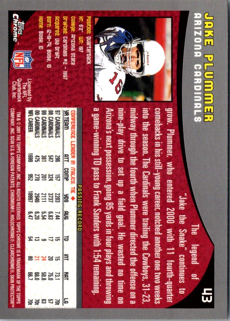 2001 Topps Chrome Jake Plummer