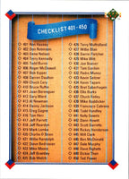 1991 Upper Deck Checklist 401- #500
