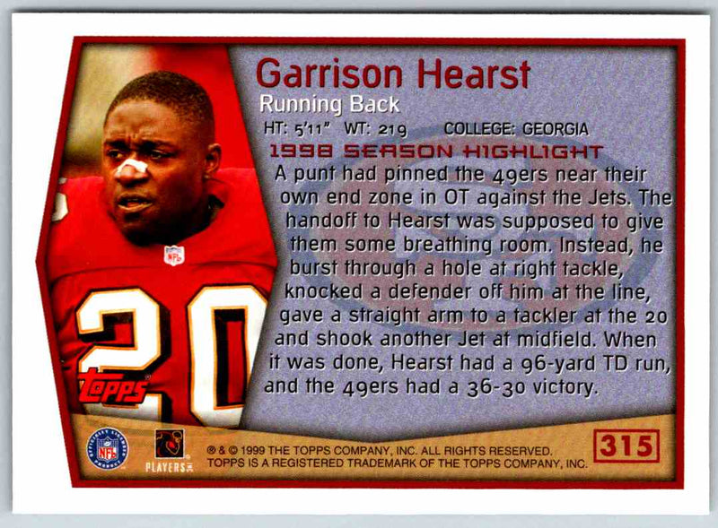 1999 Topps Garrison Hearst