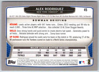 2013 Bowman Alex Rodriguez #45