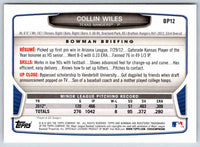 2013 Bowman Collin Wiles #BP12