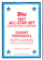 1987 Topps Glossy Send-Ins Danny Tartabull #19