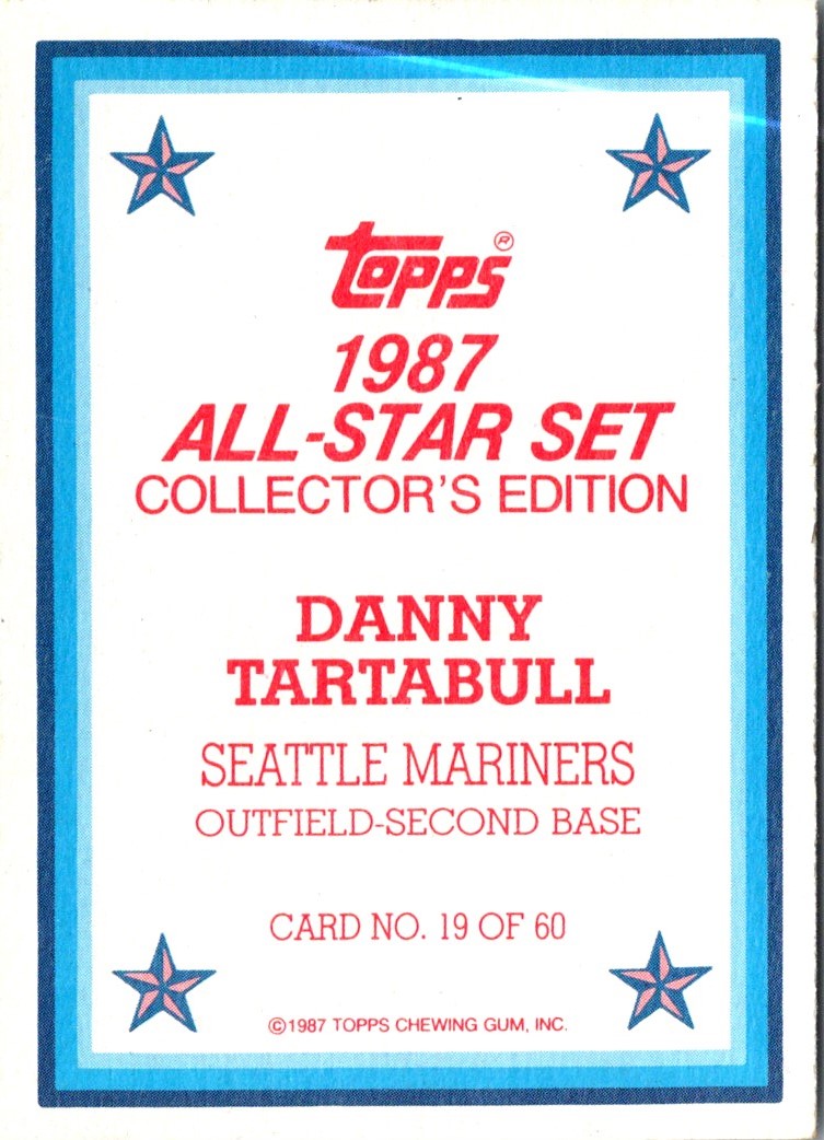 1987 Topps Glossy Send-Ins Danny Tartabull