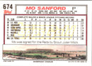 1992 O-Pee-Chee Mo Sanford