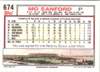 1992 O-Pee-Chee Mo Sanford #674 Rookie