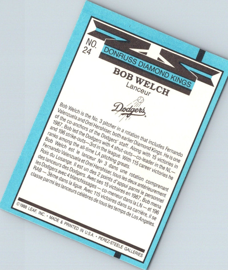 1988 Donruss Diamond Kings Bob Welch