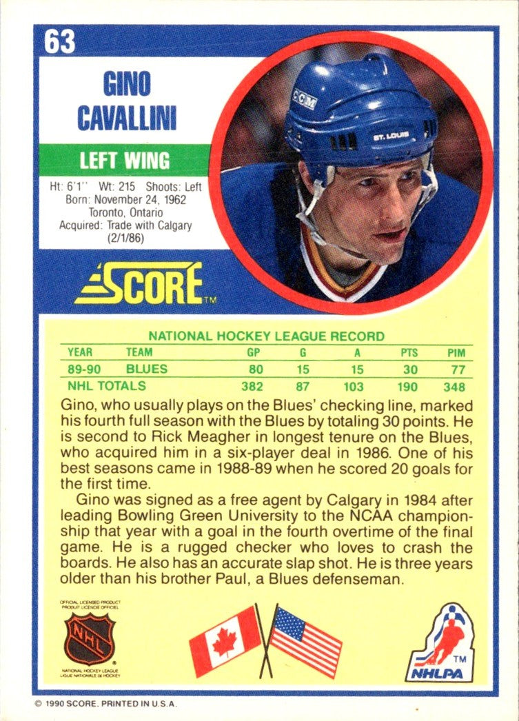 1990 Score American Gino Cavallini