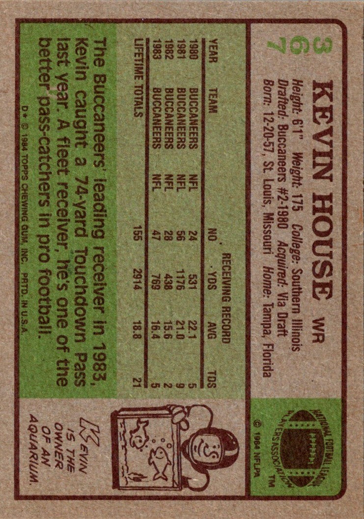 1984 Topps Kevin House