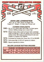 1981 Donruss John Lowenstein #235
