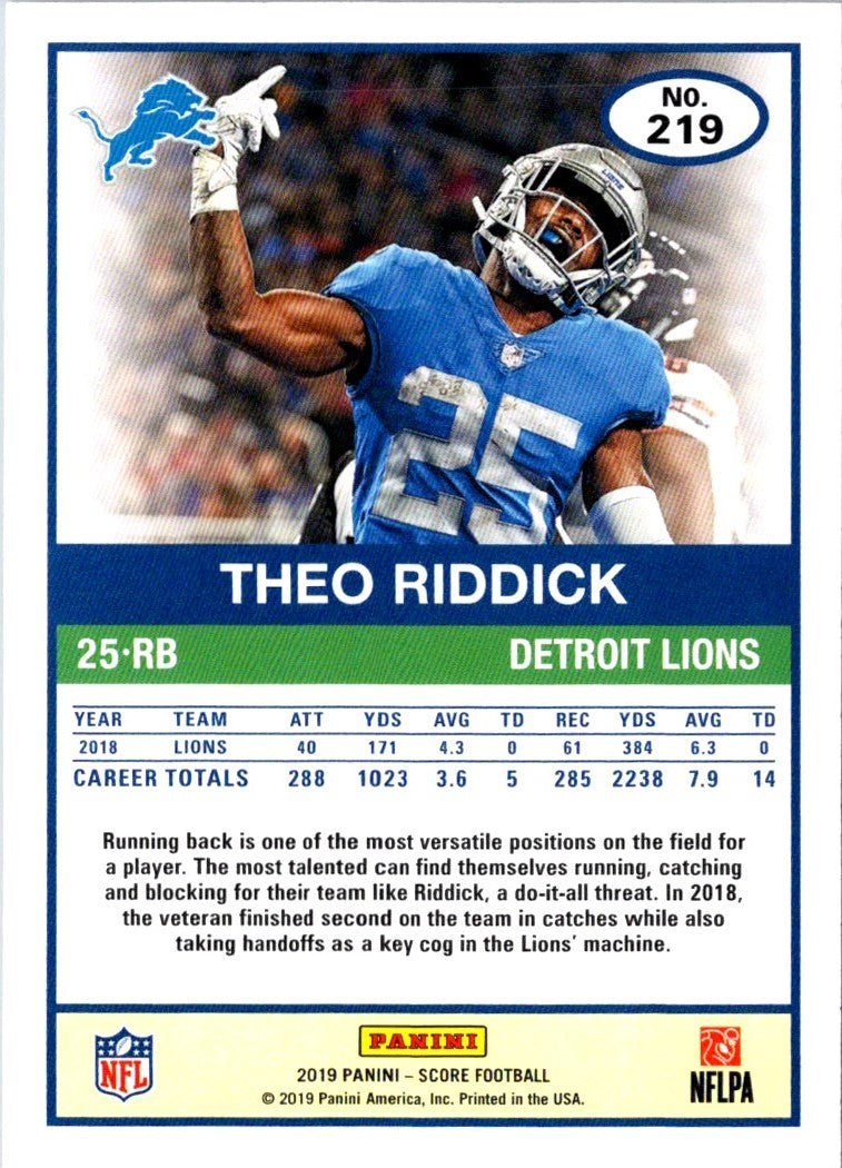 2019 Score Theo Riddick