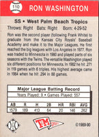 1989 T&M Senior League Ron Washington #110