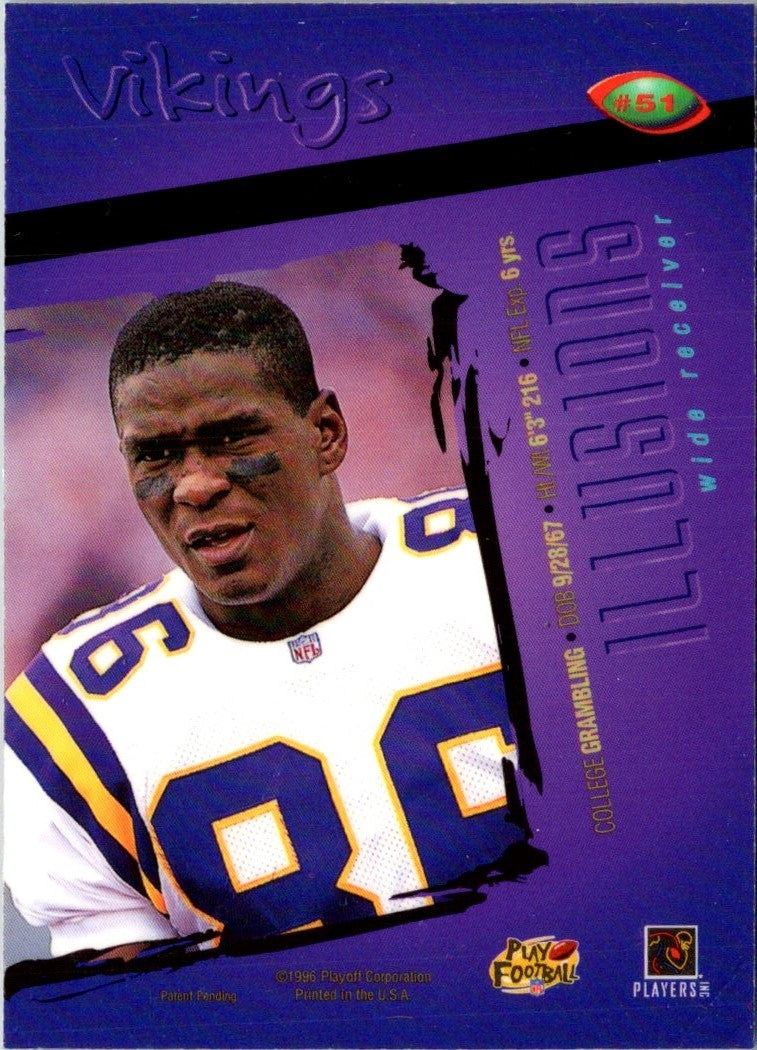 1996 Playoff Illusions Jake Reed #51 – Auctionliner