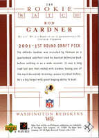 2001 Upper Deck Rod Gardner #248 Rookie