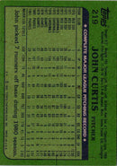 1982 Topps John Curtis