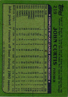 1982 Topps John Curtis #219