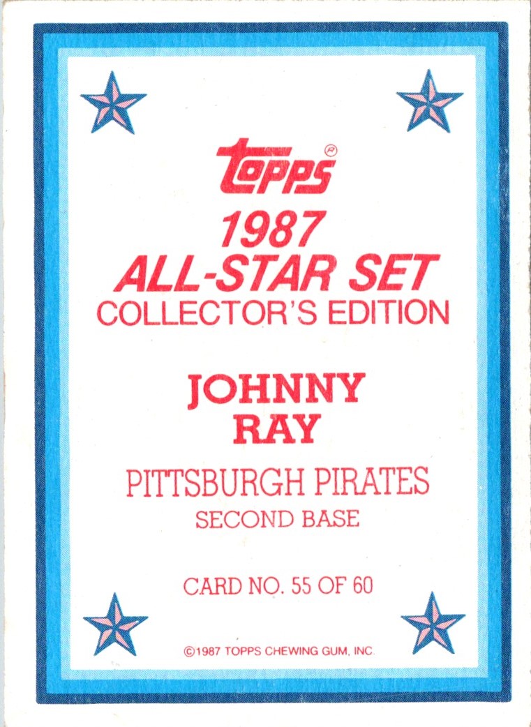 1987 Topps Glossy Send-Ins Johnny Ray