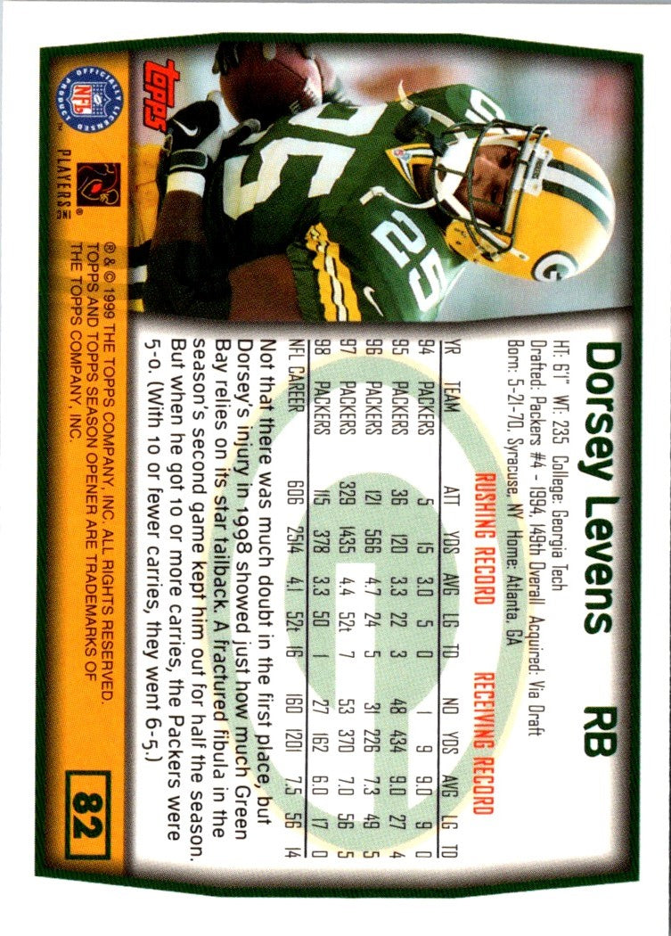 1999 Topps Season Opener Dorsey Levens