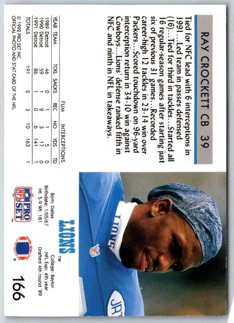 1992 Pro Set Ray Crockett