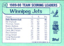 1990 Topps Team Scoring Leaders Dale Hawerchuk
