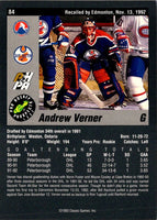 1993 Classic Pro Prospects Andrew Verner #84