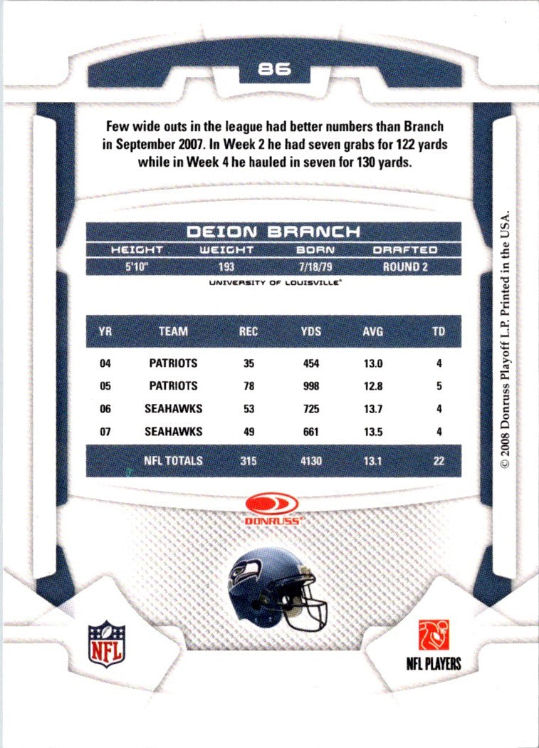 2008 Leaf Rookies & Stars Deion Branch