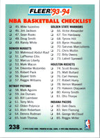 1993 Fleer Checklist 86-165 #239