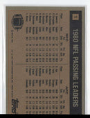 1981 Topps 1980 Passing Leaders - Ron Jaworski/Brian Sipe