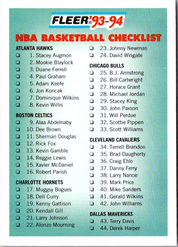 1993 Fleer Checklist 86-165 #239