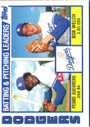 1984 Topps Dodgers Batting & Pitching Leaders/Checklist