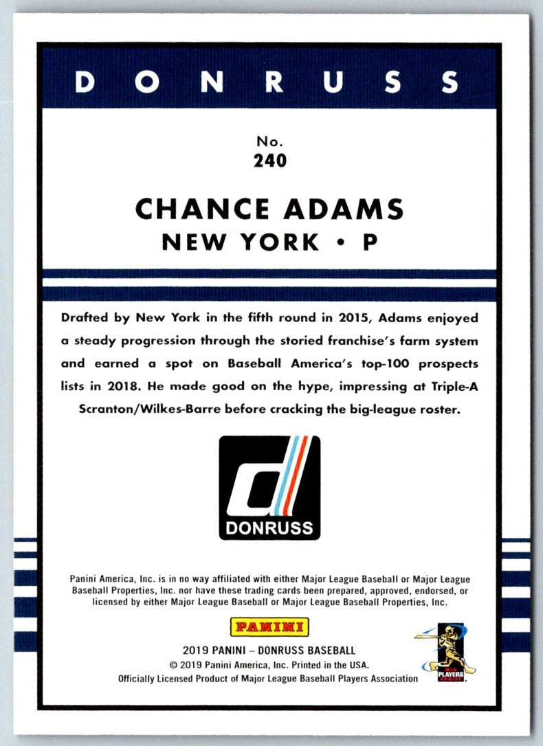 2019 Donruss Chance Adams