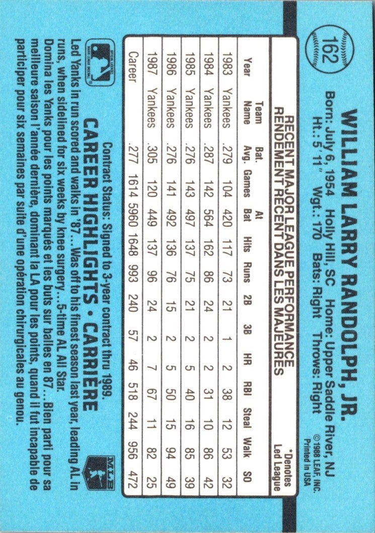 1988 Leaf Willie Randolph