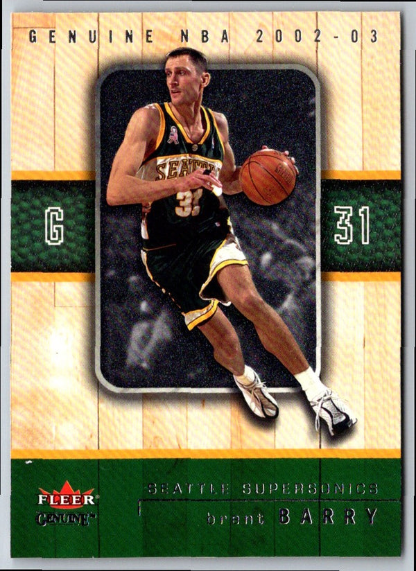 2002 Fleer Genuine Brent Barry #63