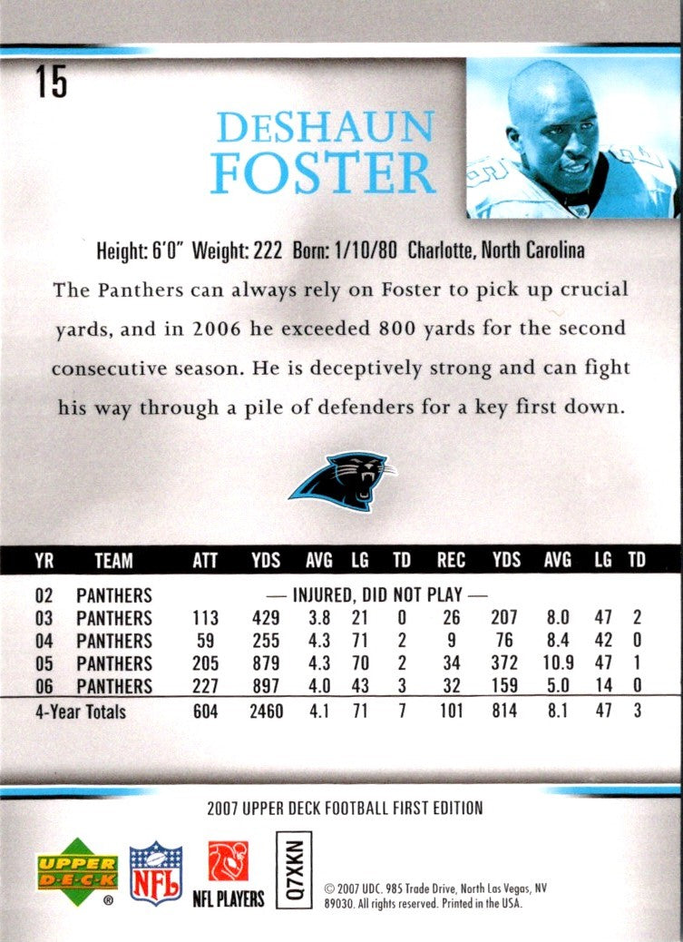 2007 Upper Deck First Edition DeShaun Foster