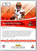 2017 Panini Rookies & Stars DeShone Kizer