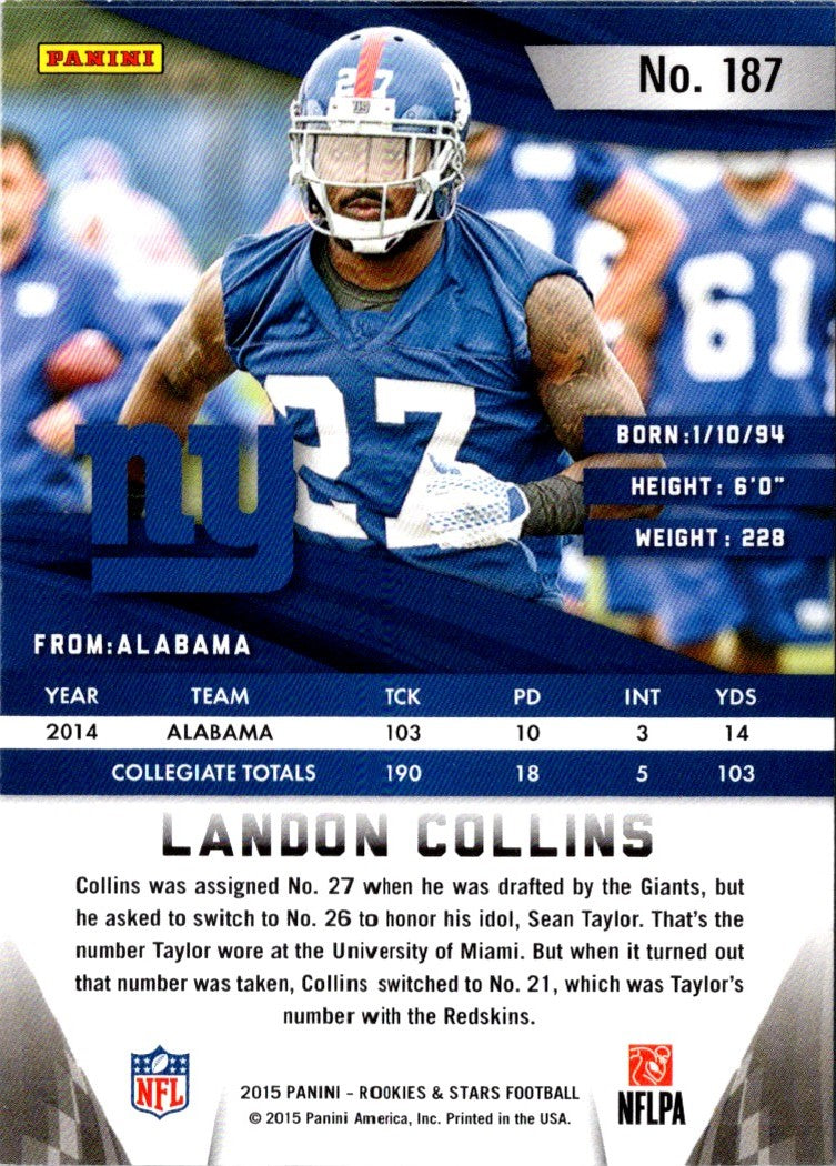 2015 Panini Rookies & Stars Landon Collins