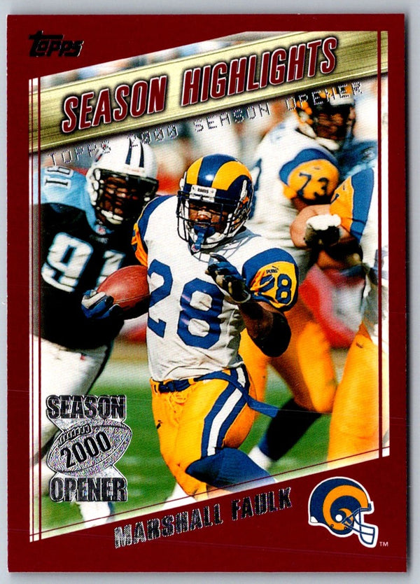 2000 Topps Season Opener Marshall Faulk #178