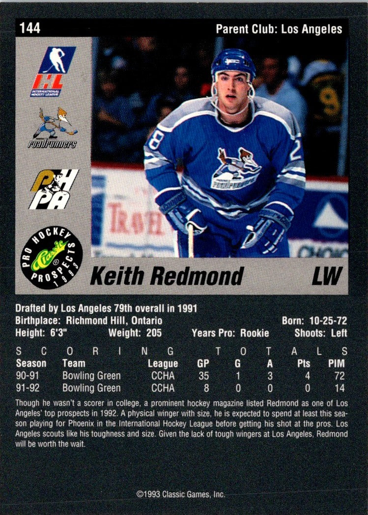1993 Classic Pro Prospects Keith Redmond