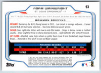 2014 Bowman Adam Wainwright #93