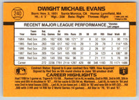 1989 Donruss Dwight Evans #240