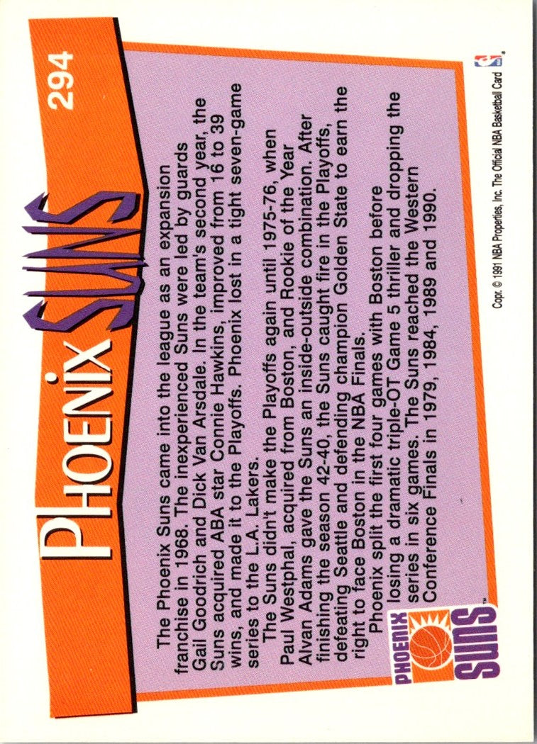 1991 Hoops Phoenix Suns