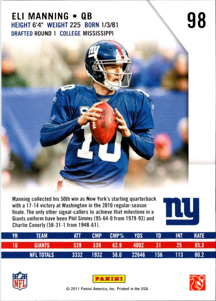 2011 Panini Certified Eli Manning