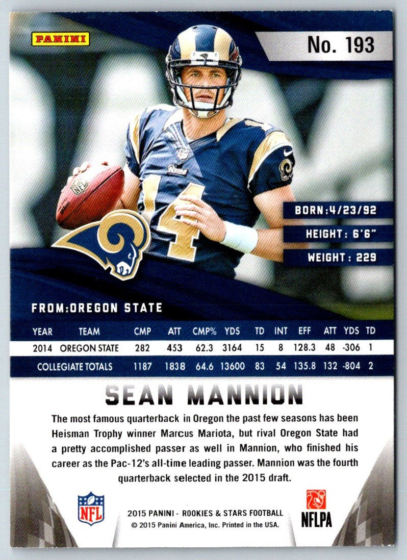 2015 Panini Black Gold Rookie Autograph Sean Mannion