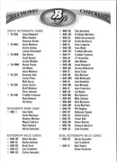 2011 Bowman Draft Picks & Prospects Checklists Hobby Hobby Checklist 1