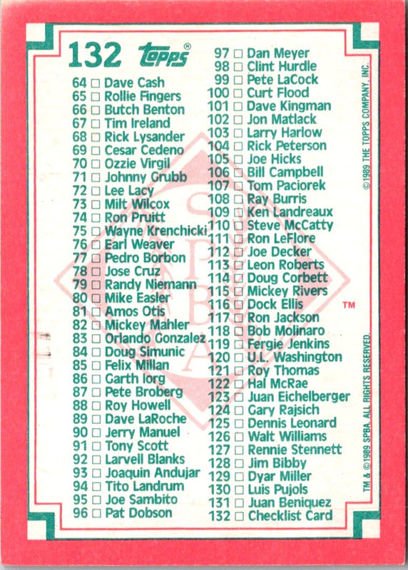 1989 Topps Company Store Collectors Edition/Glossy All Stars & Hot Prospects Baseball Cards Offer #NNO