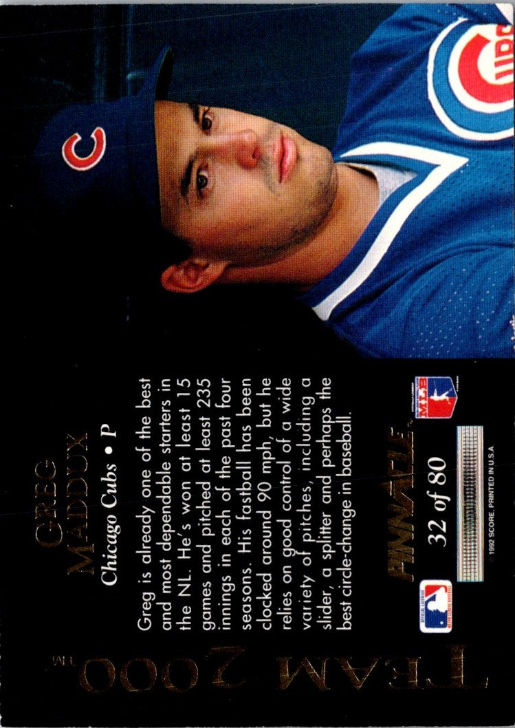 1992 Pinnacle Team 2000 Greg Maddux