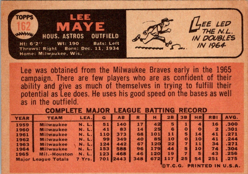 1966 Topps Lee Maye