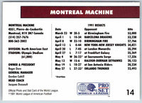 1991 Proset World League Montreal Machine #14