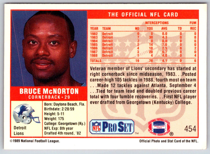 1989 Pro Set Bruce McNorton