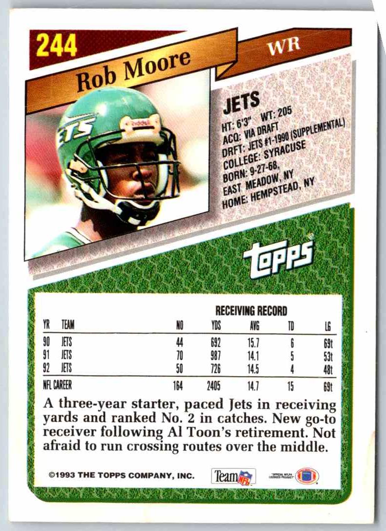 1993 Topps Rob Moore